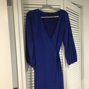 J.Crew Wrap dress in 365 Crepe Royal Blue